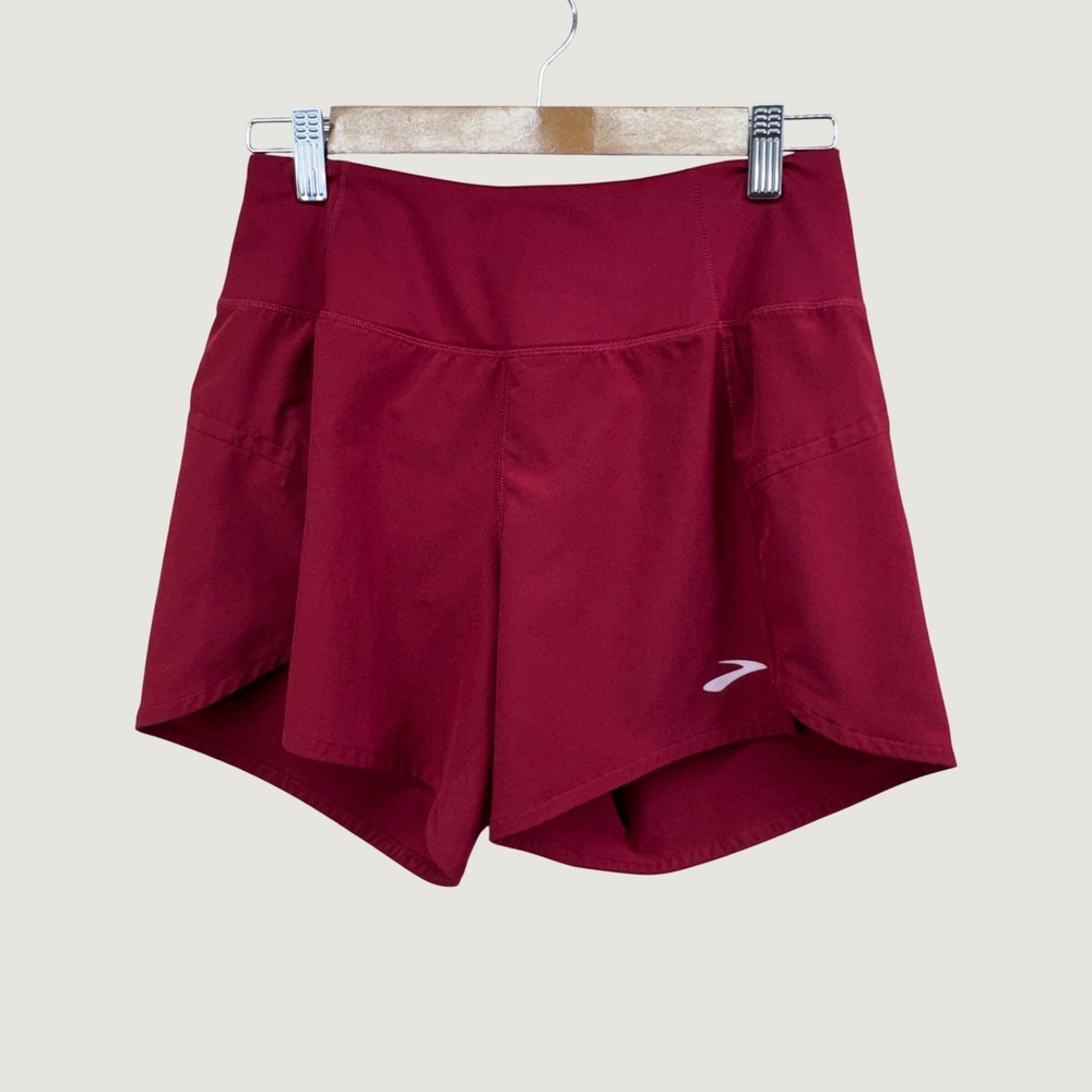 Brooks Chaser 5 Running Shorts XS Maroon Athletic Sporty Gorpcore Activewear
